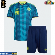 Kolumbien Juan Fernando Quintero #20 Auswärts Trikotsatz Kinder WM 2026 Kurzarm (+ Kurze Hosen)